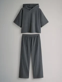 Soft Touch Ribbed Sweat Hoodie And Joggers Set*The Set Online