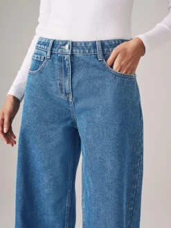verpakking van 2 denim jeans met wijde pijpen van 100% katoen*The Set Best