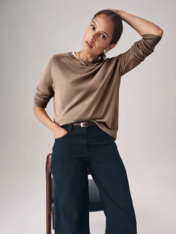 verpakking van 2 fijngebreide truien met ronde hals*The Set New