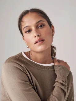 verpakking van 2 fijngebreide truien met ronde hals*The Set New