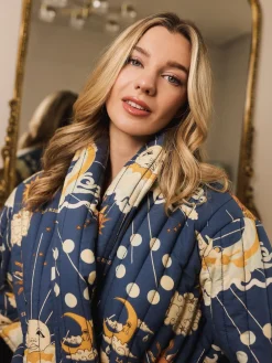 La Luna Cotton Quilted Robe*Their Nibs New
