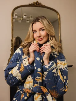 La Luna Cotton Quilted Robe*Their Nibs New