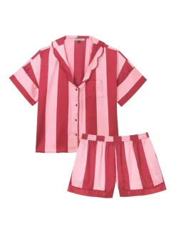 Stripe Satin Oversized Short Pyjamas Set*Their Nibs Discount