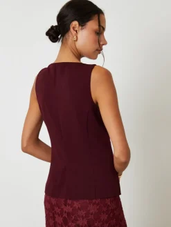 Boat Neck Longline Waistcoat*Threadbare Clearance