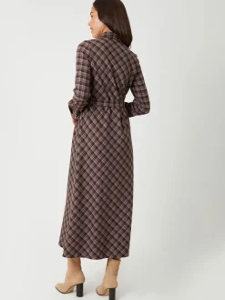 Check Belted Midi Shirt Dress*Threadbare Outlet