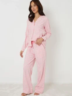 Check Long Sleeve Pyjamas Set*Threadbare Best