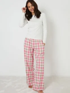 Crew Neck Long Sleeve Check Pyjamas Set*Threadbare Best