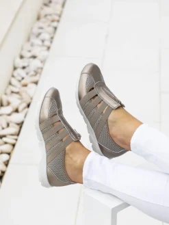 Tin - leren dames instap schoenen met wijde pasvorm*Pavers Clearance