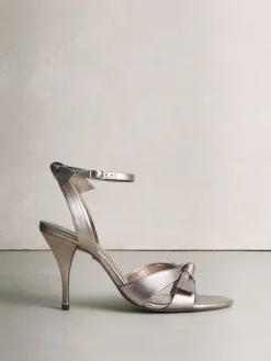 - Signature Premium Leather Studded Bow Heeled Sandals*Next New