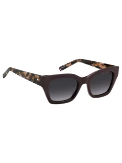 Cat Eye Sunglasses in Burgundy and Pink Havana*Tommy Hilfiger Discount