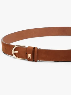 Essential Rounded Buckle Leather Belt*Tommy Hilfiger Clearance