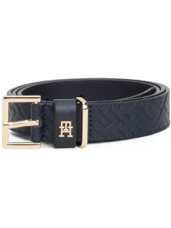 Leather Embossed Logo Belt*Tommy Hilfiger Discount