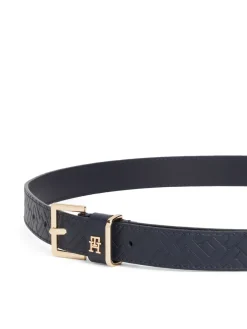 Leather Embossed Logo Belt*Tommy Hilfiger Discount