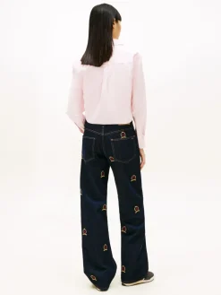 Relaxed Fit Cropped Poplin Shirt*Tommy Jeans Clearance