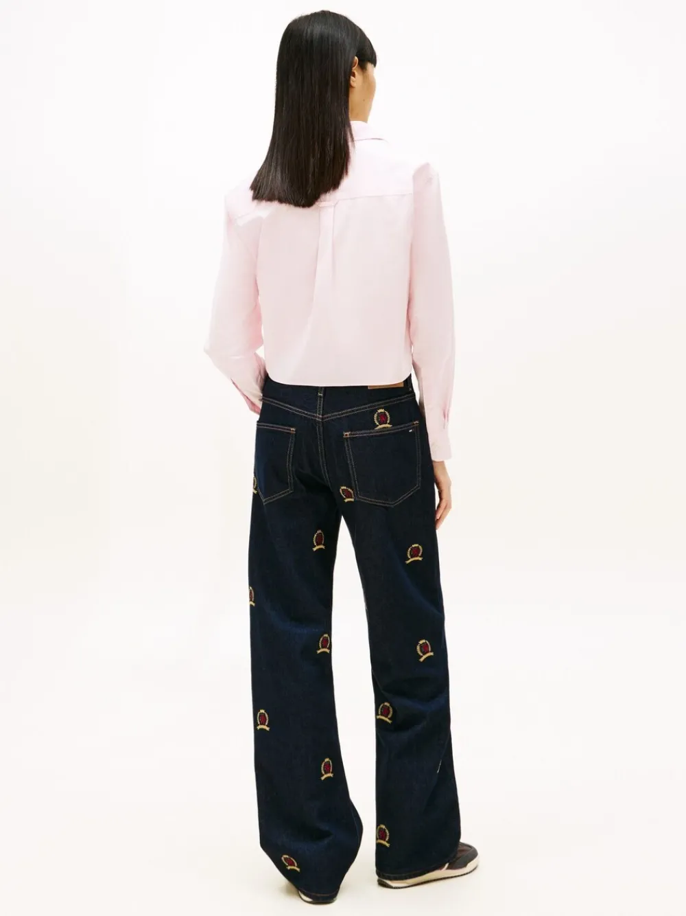 Relaxed Fit Cropped Poplin Shirt*Tommy Jeans Clearance