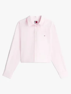 Relaxed Fit Cropped Poplin Shirt*Tommy Jeans Clearance