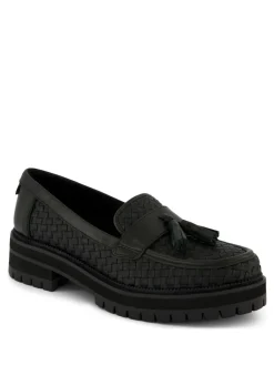 Cara Loafers in Black Woven PU with Tassel*Toms Online