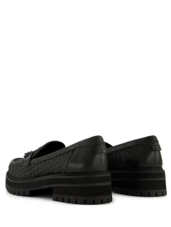 Cara Loafers in Black Woven PU with Tassel*Toms Online