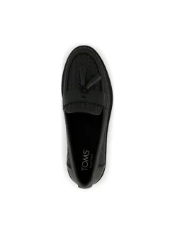 Cara Loafers in Black Woven PU with Tassel*Toms Online