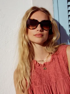 Tortoise bruin - Acetate Wrap Sunglasses*Next Clearance