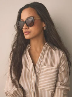 Tortoise bruin - Chain Arm Sunglasses*Next Clearance