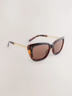 Tortoise bruin - Chain Arm Sunglasses*Next Clearance