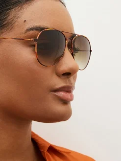 Tortoise bruin - Klassieke pilotenzonnebril*Next Online