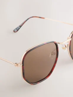 - Ronde metalen zonnebril*Next Online