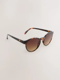 Tortoise bruin - Ronde zonnebril*Next New