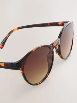 Tortoise bruin - Ronde zonnebril*Next New