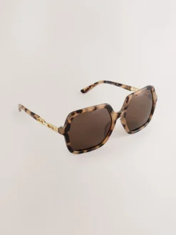 Tortoise bruin - Square Chain Arm Sunglasses*Next Best