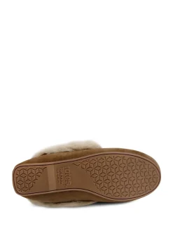 - Isotoner - Echt suède moccasinpantoffels met imitatiebontvoering voor dames*Totes Sale