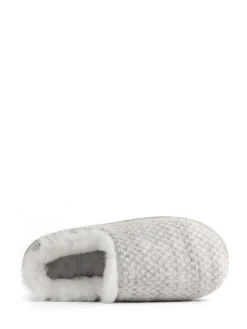 Isotoner Ladies Sparkle Knit Swept Back Mule Slippers*Totes Online