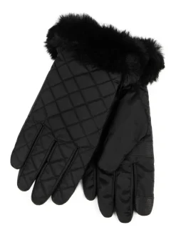 SmarTouch Water Repellent Padded Gloves With Fur Cuff*Totes Clearance