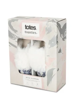 Toasties Ladies Fair Isle Knit Mule Slippers*Totes Hot