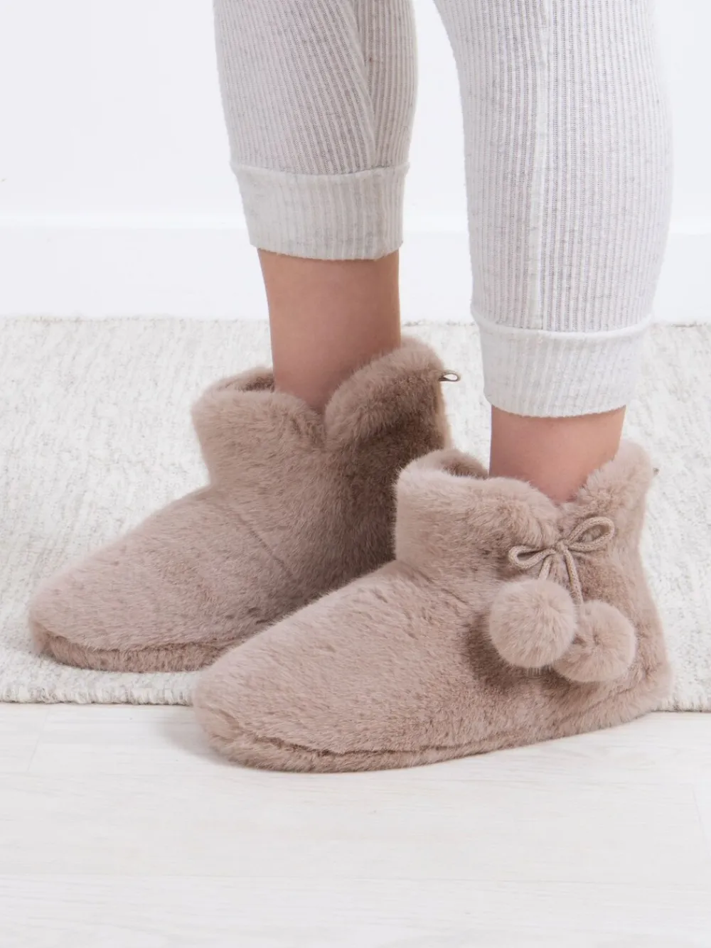 Toasties Ladies Faux Fur Boot Slippers*Totes Discount