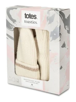 Toasties Ladies Knitted Hat Scarf and Gloves Gift Set*Totes Online