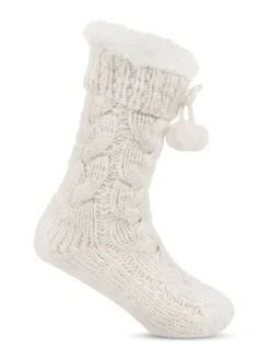 Toasties Ladies Luxury Chunky Knit Slipper Socks*Totes Sale