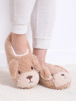 Toasties Ladies Novelty Dog Full Back Slippers*Totes Sale