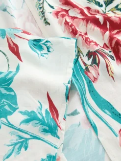 Turquoise Floral Print - Korte kimonotuniek*Next Online