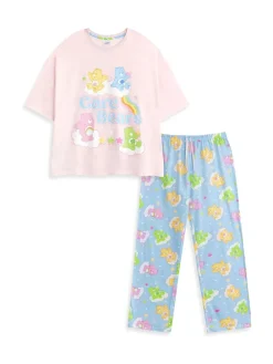 Care Bears Character Short Sleeve Long Leg Pyjamas Set*Vanilla Underground Clearance
