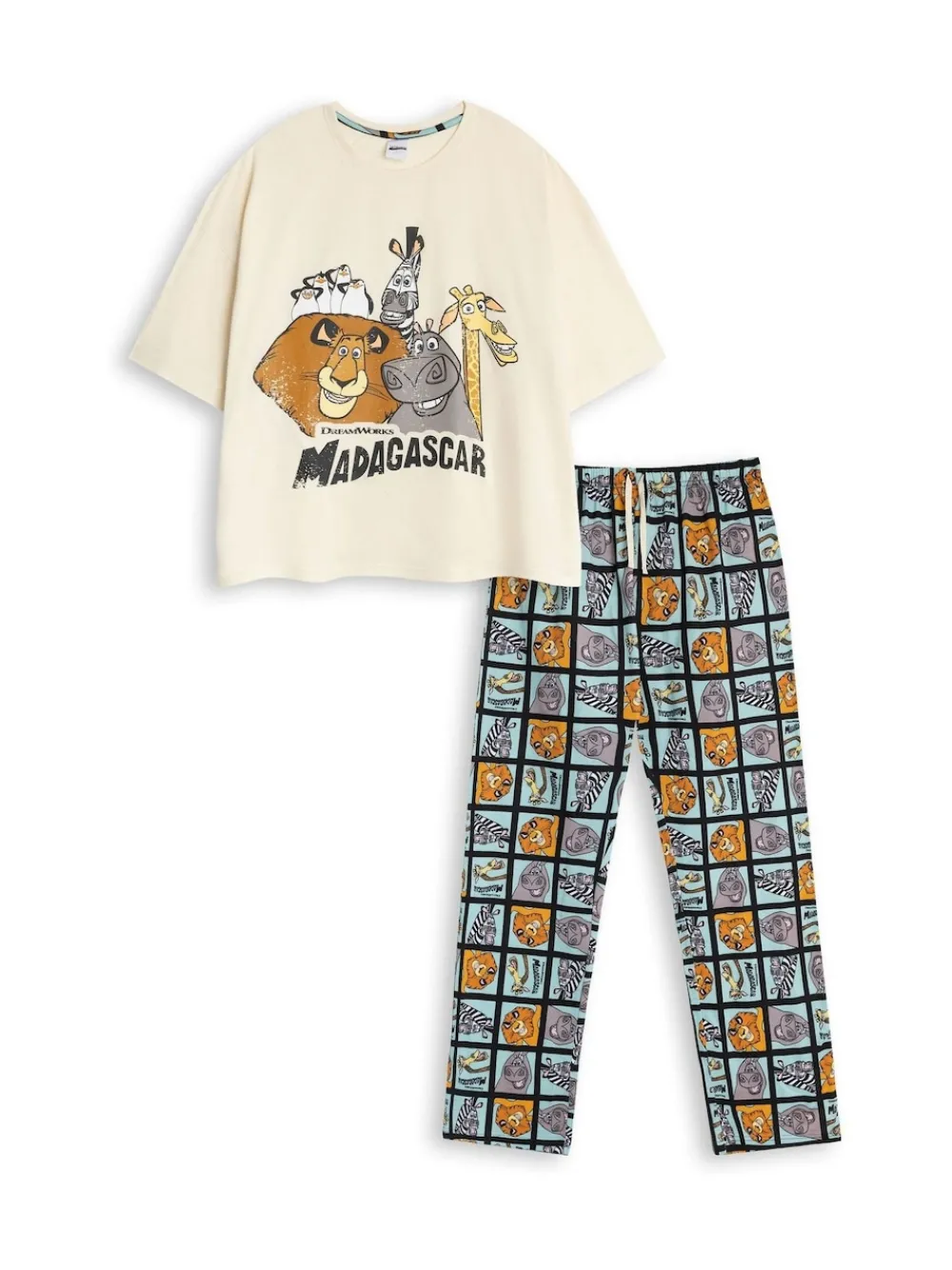 Madagascar Cotton Short Sleeve Long Leg Pyjamas Set*Vanilla Underground Outlet