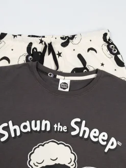 Shaun The Sheep Character Short Sleeve Long Leg Pyjamas Set*Vanilla Underground