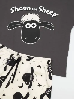 Shaun The Sheep Character Short Sleeve Long Leg Pyjamas Set*Vanilla Underground