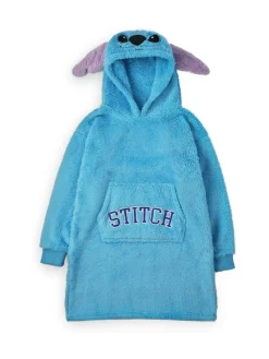 Womens Disney Lilo & Stitch Ears & Lettering Blanket Hoodie*Vanilla Underground
