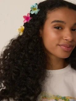 Veelkleurig - Mini bloemenhaarklemmetjes 3 verpakking*Next Best