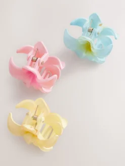 Veelkleurig - Mini bloemenhaarklemmetjes 3 verpakking*Next Best