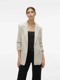 Textured Ruched Sleeve Jacket*VERO MODA Outlet