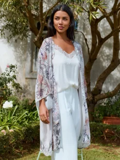 - Vintage bloemen lang kimonohemdje*Next Hot