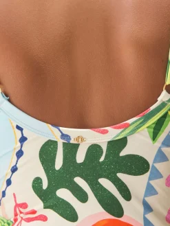 Vrolijk fruit/tropische print - Vormgevend badpak met buikcorrectie*Next